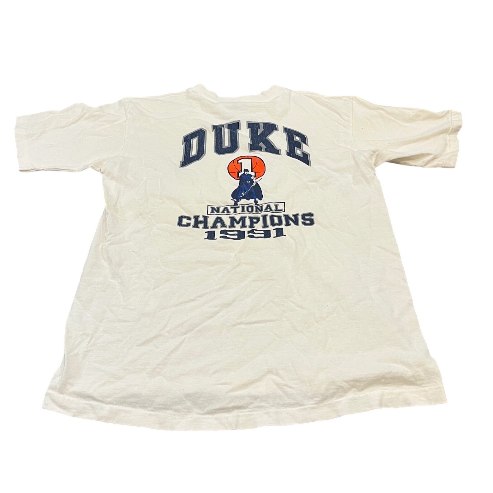Oneita TShirt Mens Large Shirt Duke Blue Devils 1991 National Champions Vintage